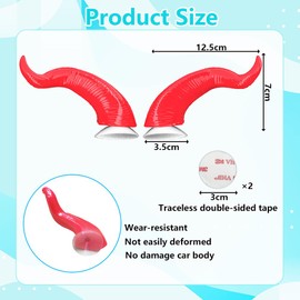 Glamifyr Pack of 2 Motorcycle Helmet Horns, Helmet Horns Motorcycle Helmet Ears, Motorcycle Helmet Accessories, Motorcycle Helmet Horns, Suction Cup Horn Helmet Decoration, Motorcycle Helmet