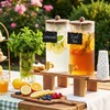 1.5 Gallon Drink Dispenser for Parties (2 Pack) Glass Beverage