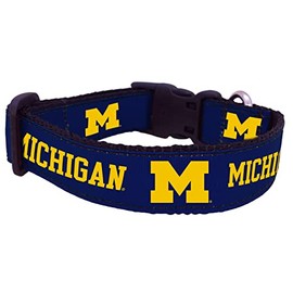 All Star Dogs Michigan Wolverines Collegiate Dog Collar, Large