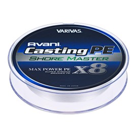 VARIVAS PE Line, Abani, Casting PE, Max Power, X8, Shoremaster, 668.4 ft (200 m), No. 2, 33lb, 8 Pieces, White