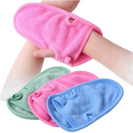 ericotry 3PCS Exfoliating Gloves Bath Exfoliating Body Wash Massage Mitt Scrub Spa Gloves for Removing Dead Skin Cells Bath or Shower (Color Random)