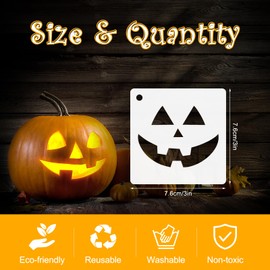 OOTSR 48 PCS Halloween Painting Stencils for Craft Reusable, Drawing Craft Stencils DIY, 3" Templates of Pumpkin Ghost Spider, for Scrapbooking Wood Home Decor DIY