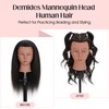 Mannequin Head 100% Real Human Hair 16", Mannequin Head Human