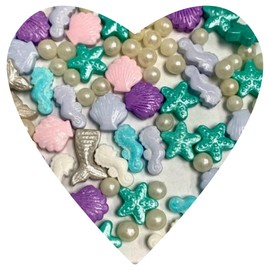 COOL MOM SPRINKLES Seahorse, Seashell, Starfish, Pearl Sprinkles (4 oz.) – Under The Sea Themed Sprinkles for Decorating Ocean Cakes, Cupcakes, Cookies & Desserts – Mixed in the USA/Gluten-Free