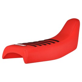 Enjoy MFG 1984-2002 HONDA XR 200 R GRIPPER SEAT COVER   all RED/BLACK rib #340 LOGO