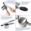 Potato Ricer,Ricer For Mashed Potatoes,Heavy Duty Potato Masher With 3