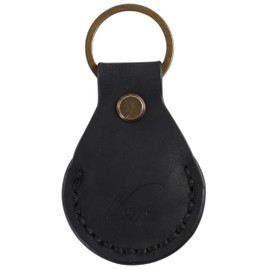 NEYYOS® - Airtag Anhänger Echtes Leder, Air Tag Tracker, Hülle Tragbar & Schlüsselanhänger, Schutzhülle Schlüsselfinder, Tasche Holder, Halter Case Schlüssel Schlüsselbund, Echtleder (Black)
