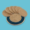 Jute Brown Coaster C06, Handmade Coaster Set, Round Design Coasters