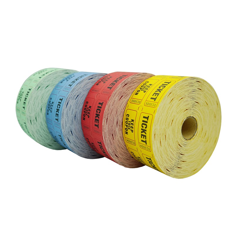 DNB 4000 Pairs Raffle Tickets - 4 Color Set of