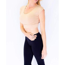 HALFTEE Cap Sleeve Layering Tee | Demi Cami for Women & Teens | Cute Crop Top | MBA | Nude - X-Large