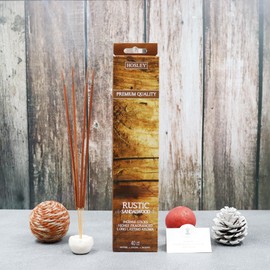 Hosley 240 Pack of Rustic Sandalwood Fragrance Incense Stick Infused with Essential Oils. Ideal Gift for Wedding, Events, Aromatherapy, Spa, Reiki, Meditation, Bathroom Settings