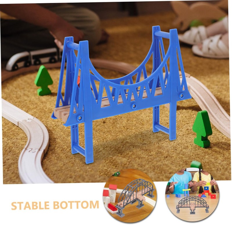 Kisangel Funny Bridge Toy DIY Train Accessory Model Train Bridge