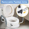 Raised Toilet Seat with Handles for Seniors, Fits Round Toilet
