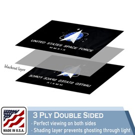 KEYCA US Space Force Military Flag 2x3 FT Made in The USA-Heavy Duty Vibrant Color Double Sided Space Force Flag with 2 brass grommets for Home/Company/Indoor Outdoor Decoration