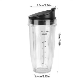 Ninja 18oz,24oz,32oz Replacement Parts, Replacement Cup + Lid Part Kit for Ninja 900W 1000W Blender (2#)