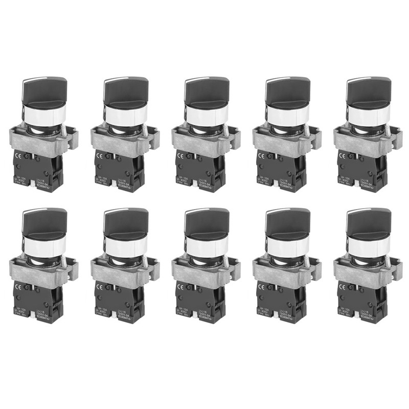 10Pcs BERM Button Switches Normally Closed Safety 2Level Knob Switch