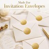 Embossed Invitation Envelope Seal Stickers: 100 Gold Raised Paper Seals