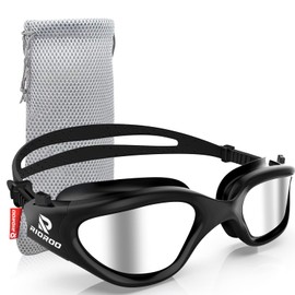 RIOROO Swimming Goggles,Polarized Swim Goggles for Adults Women Men Junior Anti Fog/No Leak/Clear Wide Vision/UV Protection/Professional Pool Open Water