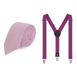 GRIN accs | Set o Kit de Corbata y Tirante para Hombre | Modelo Casual | Eleva tu Look con la Distinción del Moño y Tirante para Caballero | Con Piel 100%