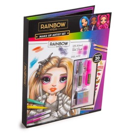 RMS Kids Make Up Artist Set Become A Makeup Artist Rainbow Glitter Drawing & Painting Set