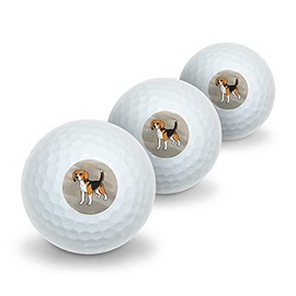 GRAPHICS & MORE Beagle Pet Dog Novelty Golf Balls 3 Pack