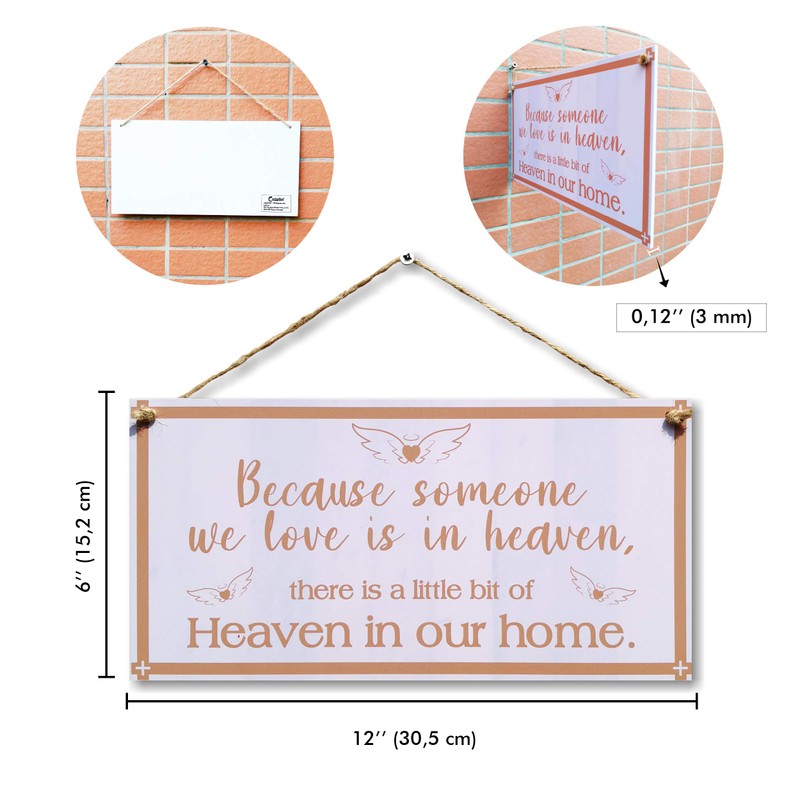 CARISPIBET Because someone we love is in heaven Home décor