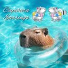 HOOHWE Capybara Earrings 925 Sterling Silver Capybara Swimming Ring Stud