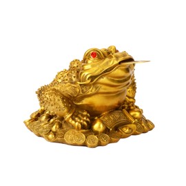 XNHIU Lucky Money Frog Feng Shui Toad Coin Feng Shui Wealth Lucky Money Frog Chinese Pendant Good Luck Gifts Ornament for Prosperity Home Decoration (6 * 6 * 5cm)