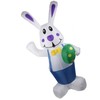 6.5FT High Easter Blue Bunny Holding Easter Egg Inflatable Yard