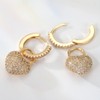 Flor Pendientes de Aro Para Las Mujeres, 18k Chapado en