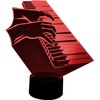Piano Keyboard W. Hands - 3D LED LAMP Optical Illusion