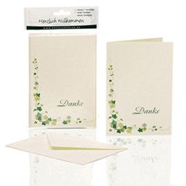 Rössler 1180404200 Thank You Card 165 x 115/230 mm with German 'Danke' Text and Ivy Design [German Import]
