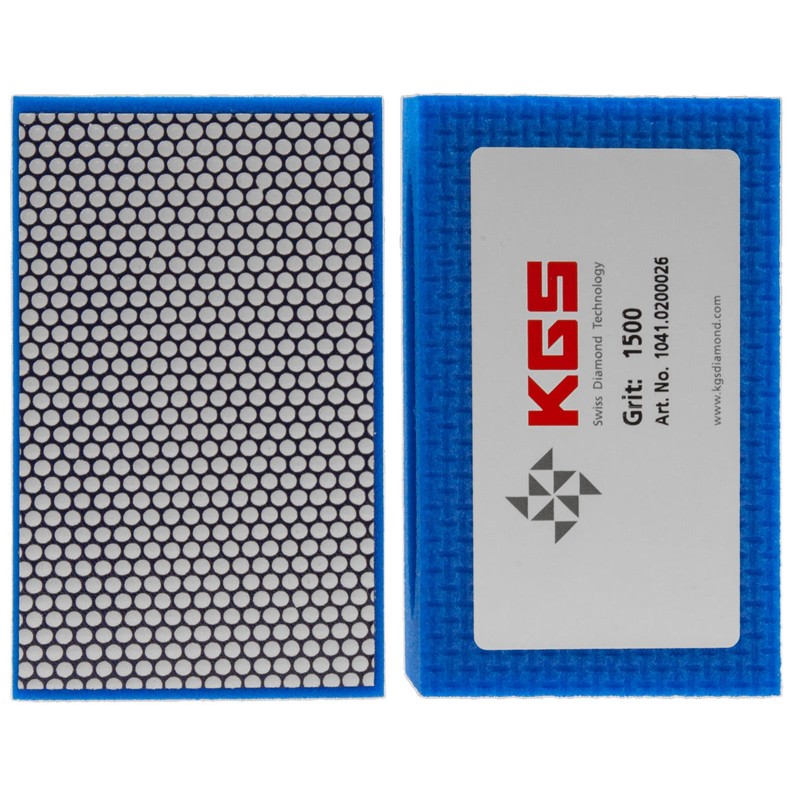 KGS PRO-PAD Diamond Hand Polishing Pads (3 Pack, Grit 1500