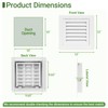 Aukivon 2 Pack 12''x12'' Aluminum Gable Vent with Replaceable Screen,