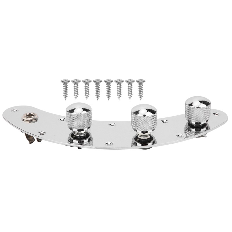 Electric Bass Control Plate Assembly Silver Guitar Musical Instrument Accessories