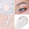 CAKAILA Single Silver White Glitter Shimmer Eyeshadow,Bright High Pigment Intense