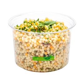 Basic Nature 16 Ounce Deli Containers, 500 Compostable Meal Prep Containers - Lids Sold Separately, Round, Clear PLA Plastic Disposable Food Containers, Eco-Friendly, Portion Control - Restaurantware