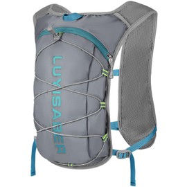 mokzer Running Bag, Running Backpack, Ultra Lightweight 4.9 oz (140 g), Marathon, Hydration Bag, Breathable, Waterproof, Bicycle Racing, Trails, Jogging, Cycling, Light Reflective Strap, Rich Pockets,