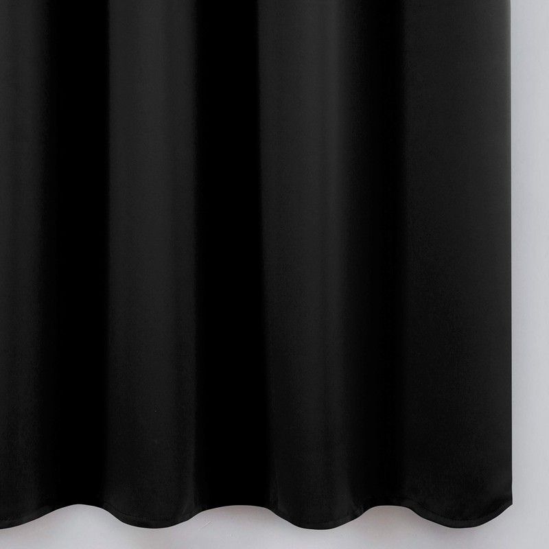 LEMOMO Blackout Curtains 52 x 84 inch Black Curtains Set
