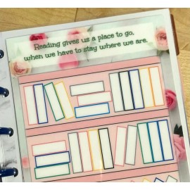 Handmade Bookshelf Reading Books Dashboard for use w/ MINI Happy Planner-