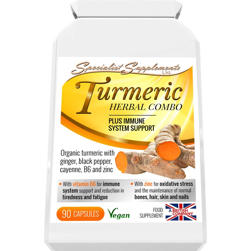 Specialist Supplements Turmeric Herbal Combo Plus Immune System Support 90