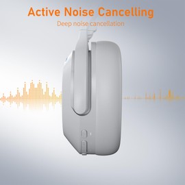 Active Noise Cancelling Headphones for Adults, 120H Playtime Over Ear Headphones Bluetooth Wireless with Mic, Foldable Bluetooth Headphones with Deep Bass, Fast Charging for Home Travel Office