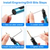 Uolor 3-Speed Cordless Mini Drill Pen, Rechargeable DIY Electric Hand