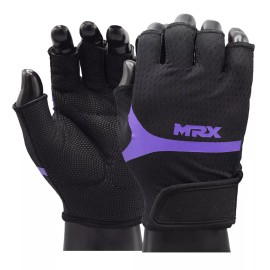 MRX Women Weightlifting Gloves Extra Grip Palm Protection Half Finger Anti Slip - Small