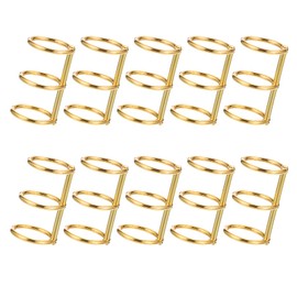 PATIKIL 20mm Loose Leaf Binder Rings, 10 Pack 3-Rings Book Binder Ring Alloy Snap Split Hinged for DIY Travel Diary Photo Album Binding Spines, Golden