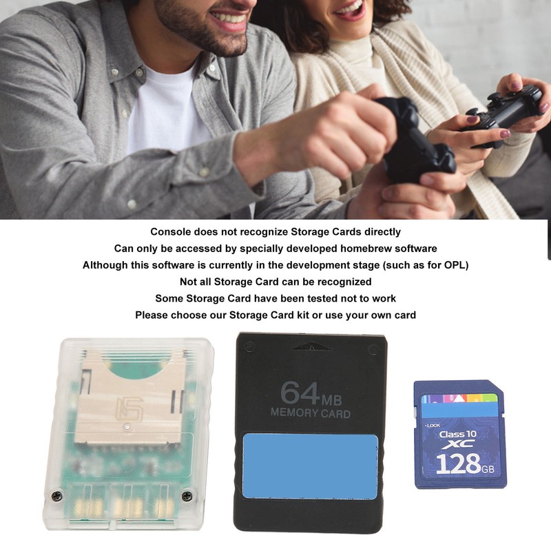 Game Card Adapter Universal for MX4SIO Reader with 128G Storage