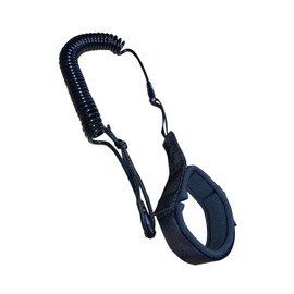 Fabulous Leash Cord 10 ft Foot Fit Surf Board Surfing SUP TPU Material Abrasion Resistant Coil Ankle Wrist Black
