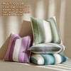 AmHoo Pack of 2 Farmhouse Stripe Check Throw Pillow Covers