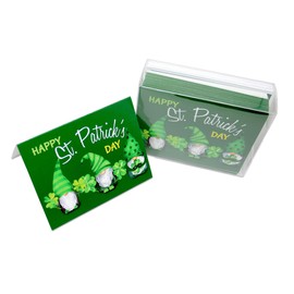 Small World Greetings Lucky Gnomes St. Patrick’s Day Cards 12 Count - Blank Inside with Envelopes - A2 Size 5.5”x4.25” - Friends, Family, and More