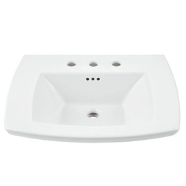 American Standard 445008.02 Edgemere Bathroom Console Table Top-8 Inch Centers, 8", White